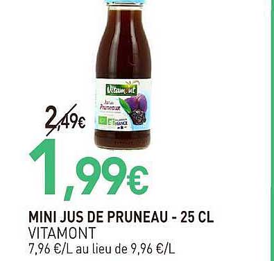 MINI JUS DE PRUNEAU - 25 CL