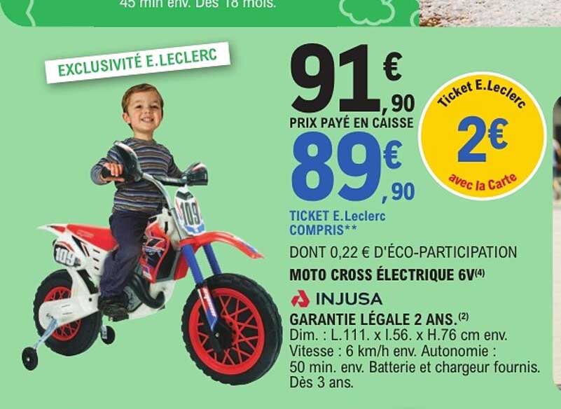 MOTO CROSS ÉLECTRIQUE 6V