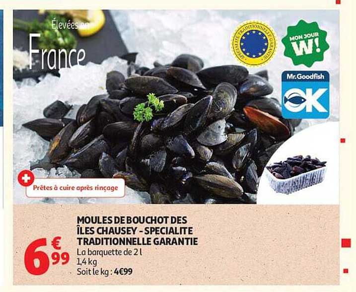 MOULES DE BOUCHOT DES ÎLES CHAUSEY - SPECIALITE TRADITIONNELLE GARANTIE