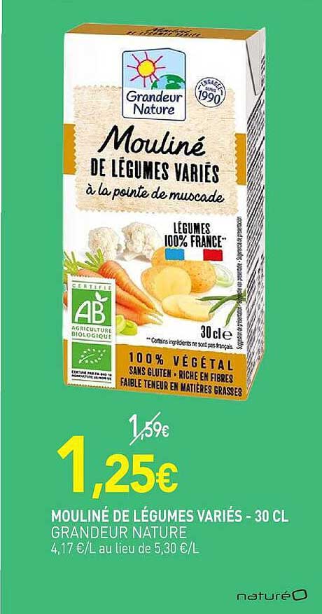 MOULINÉ DE LÉGUMES VARIÉS - 30 CL GRANDEUR NATURE