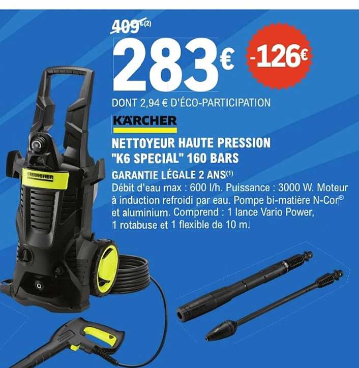 NETTOYEUR HAUTE PRESSION "K6 SPECIAL" 160 BARS