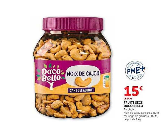 Noix de cajou sans sel ajouté