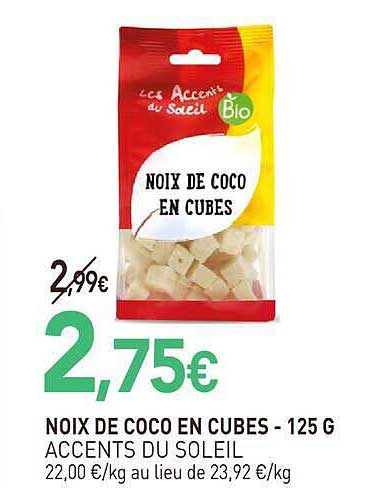 NOIX DE COCO EN CUBES - 125 G