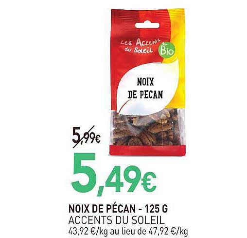 NOIX DE PECAN - 125 G ACCENTS DU SOLEIL