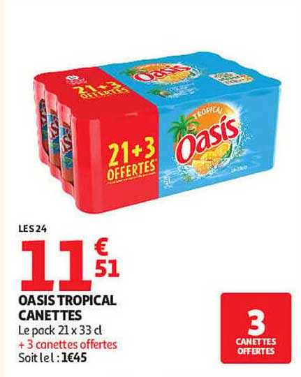 OASIS TROPICAL CANETTES