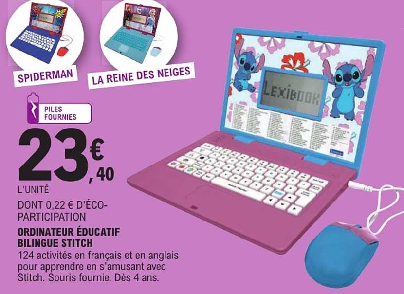 ORDINATEUR ÉDUCATIF BILINGUE STITCH