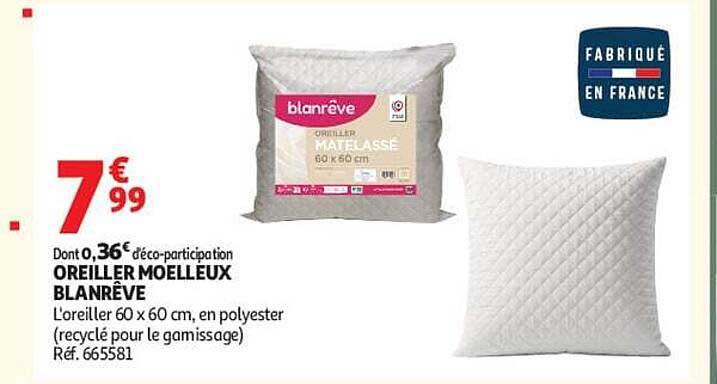 OREILLER MOELLEUX BLANRÊVE