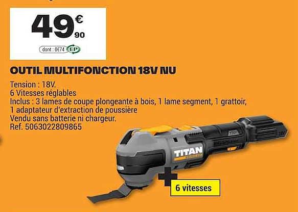 OUTIL MULTIFONCTION 18V NU