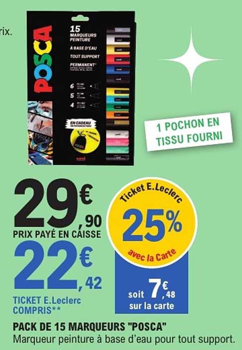 PACK DE 15 MARQUEURS "POSCA"