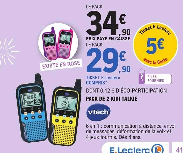 PACK DE 2 KIDI TALKIE