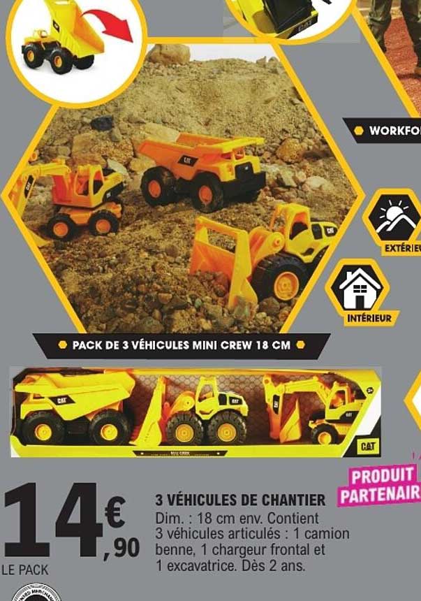 PACK DE 3 VÉHICULES MINI CREW 18 CM