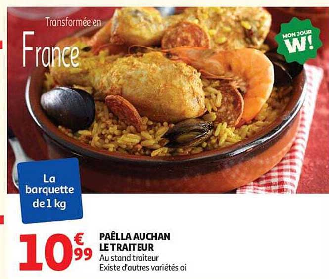 PAËLLA AUCHAN LE TRAITEUR