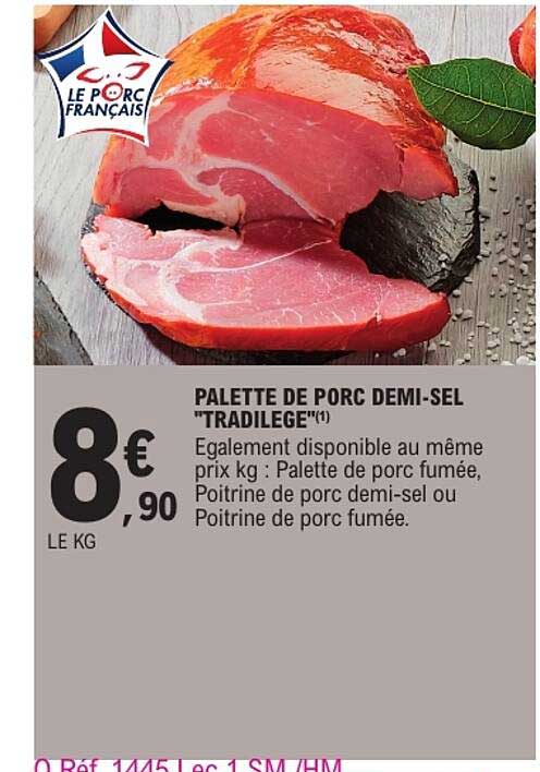 PALETTE DE PORC DEMI-SEL "TRADILEG"