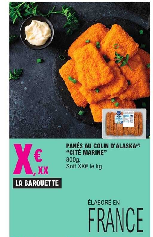 PANÉS AU COLIN D'ALASKA(2) “CITÉ MARINE”