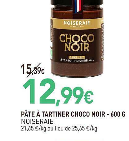 PÂTE À TARTINER CHOCO NOIR - 600 G