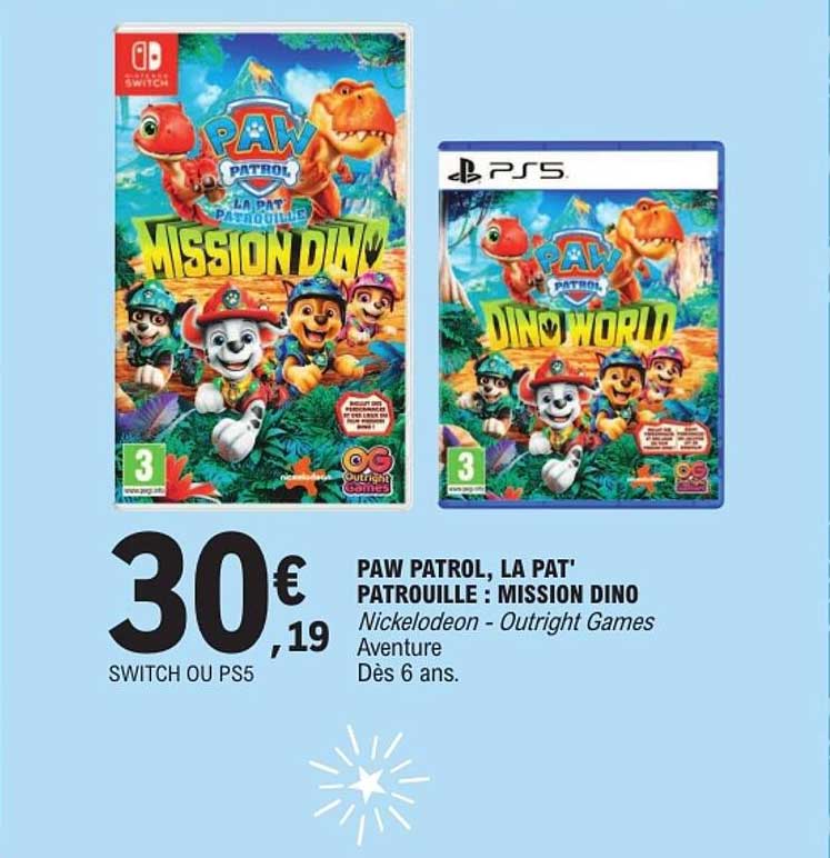PAW PATROL, LA PAT’ PATROUILLE : MISSION DINO