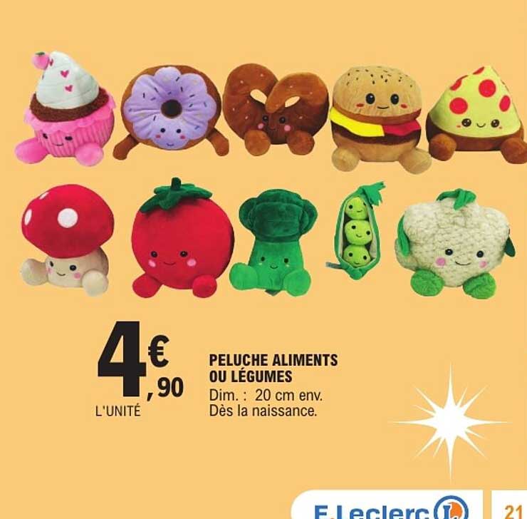 PELUCHE ALIMENTS OU LÉGUMES