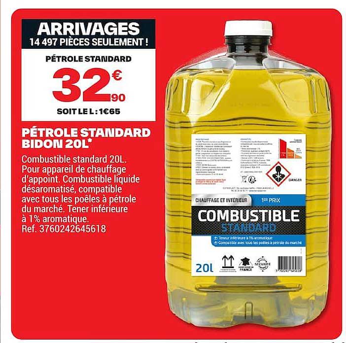 PÉTROLE STANDARD BIDON 20L*