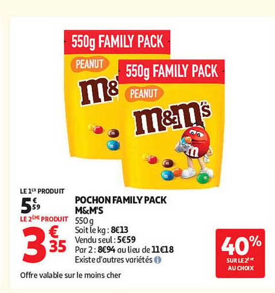 POCHON FAMILY PACK M&M'S