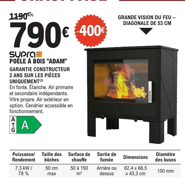 POÊLE À BOIS "ADAM"