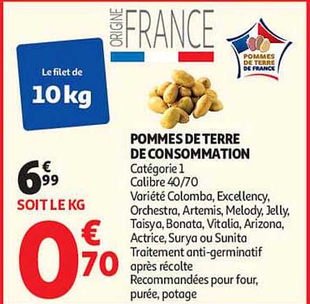 POMMES DE TERRE DE CONSOMMATION
