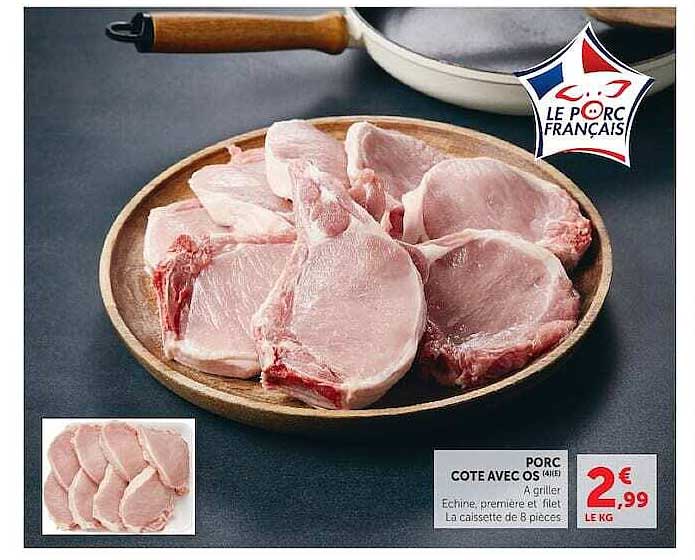 PORC COTE AVEC OS (4E)