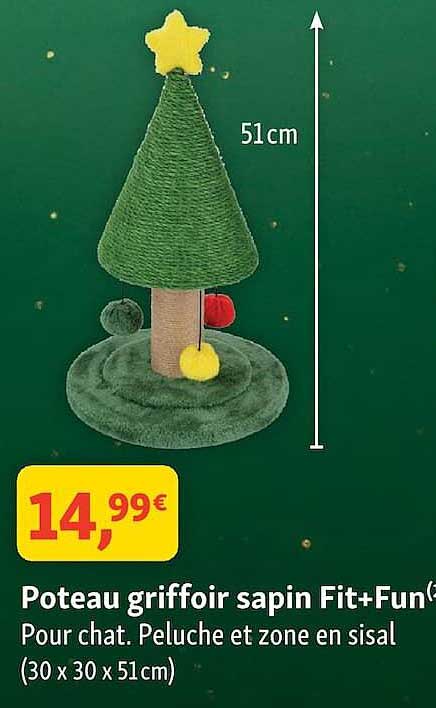 Poteau griffoir sapin Fit+Fun
