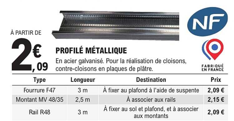 PROFILÉ MÉTALLIQUE