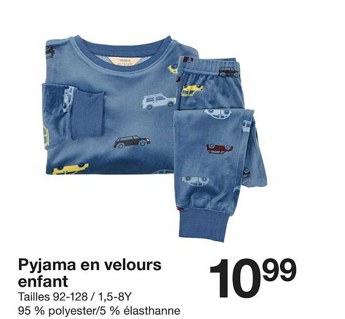 Pyjama en velours enfant