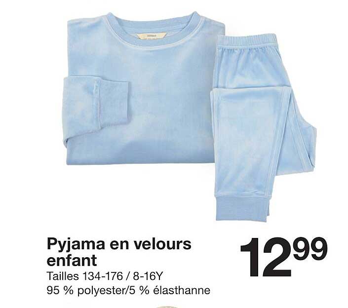 Pyjama en velours enfant