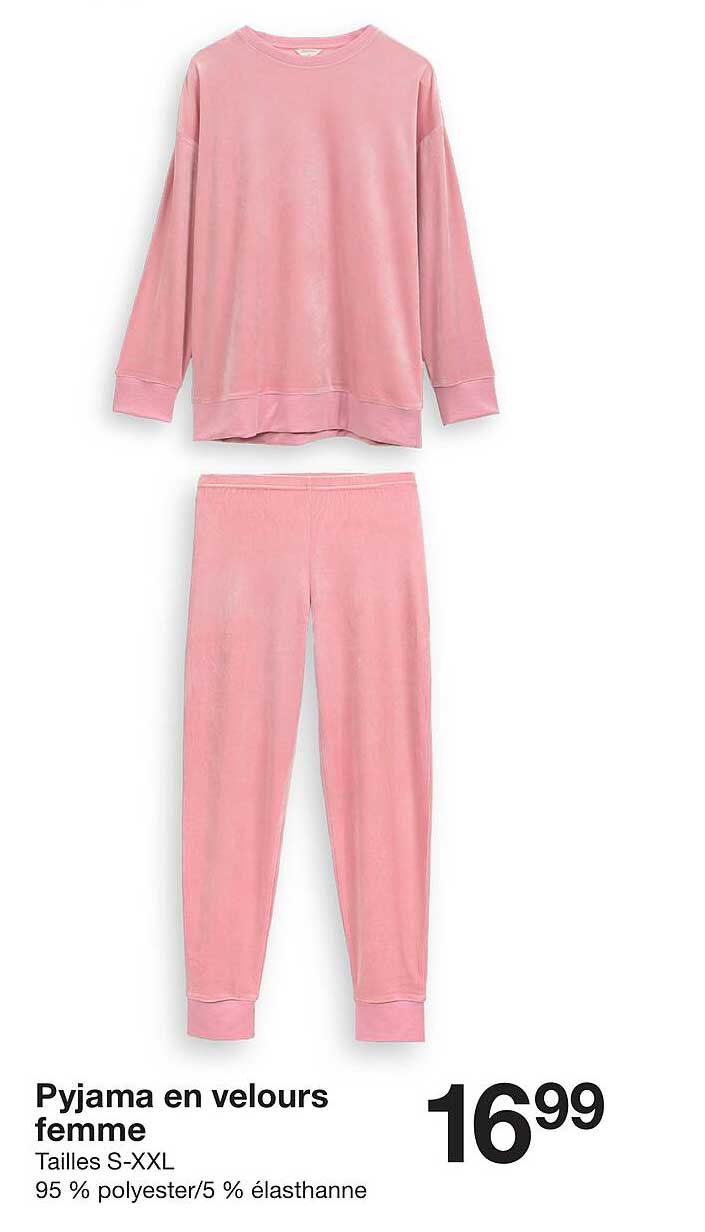 Pyjama en velours femme