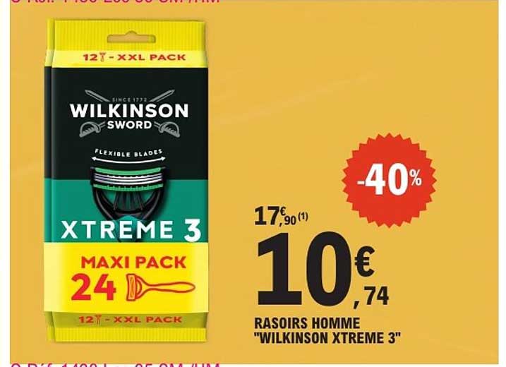 RASOIRS HOMME "WILKINSON XTREME 3"