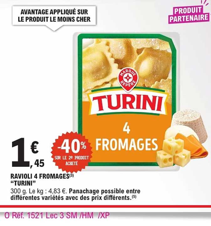 RAVIOLI 4 FROMAGES “TURINI”