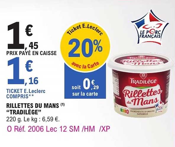 RILLETTES DU MANS «TRADILÈGE»
