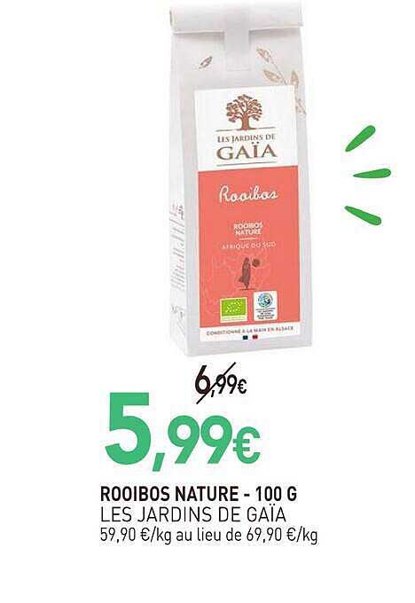 ROOIBOS NATURE - 100 G LES JARDINS DE GAÏA