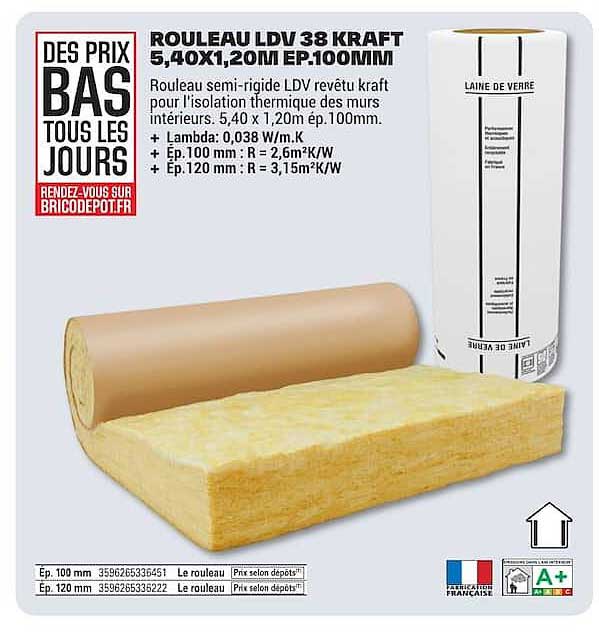 ROULEAU LDV 38 KRAFT 5,40X1,20M EP.100MM
