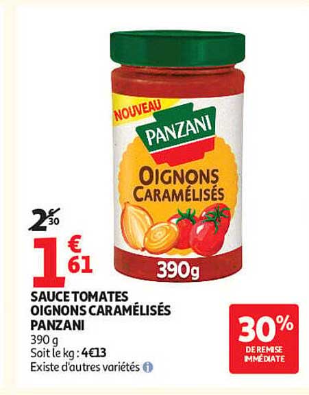 SAUCE TOMATES OIGNONS CARAMÉLISÉS PANZANI 390 g