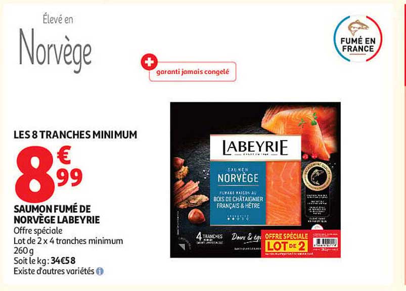 SAUMON FUMÉ DE NORVÈGE LABEYRIE