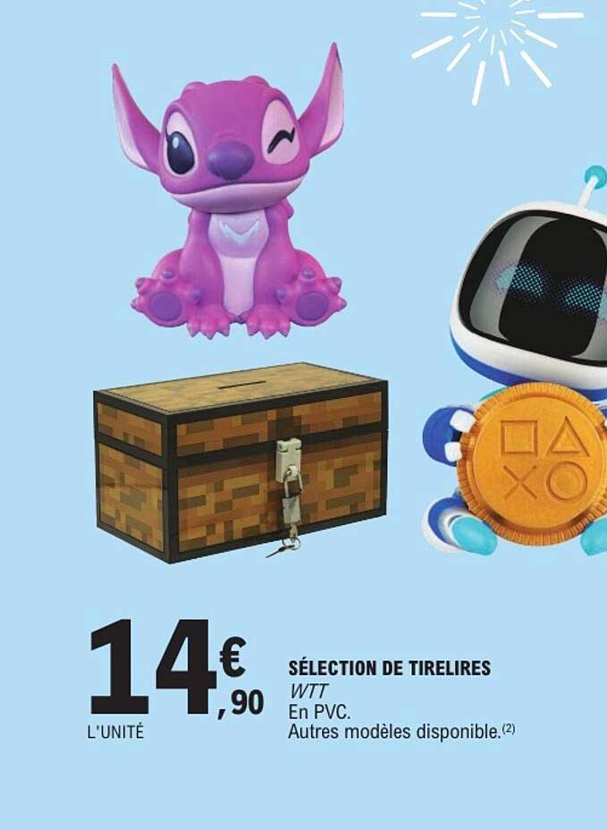SÉLECTION DE TIRELIRES W/T En PVC. Autres modèles disponible.(2)