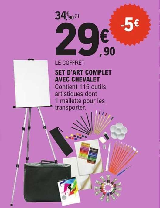 SET D'ART COMPLET AVEC CHEVALET