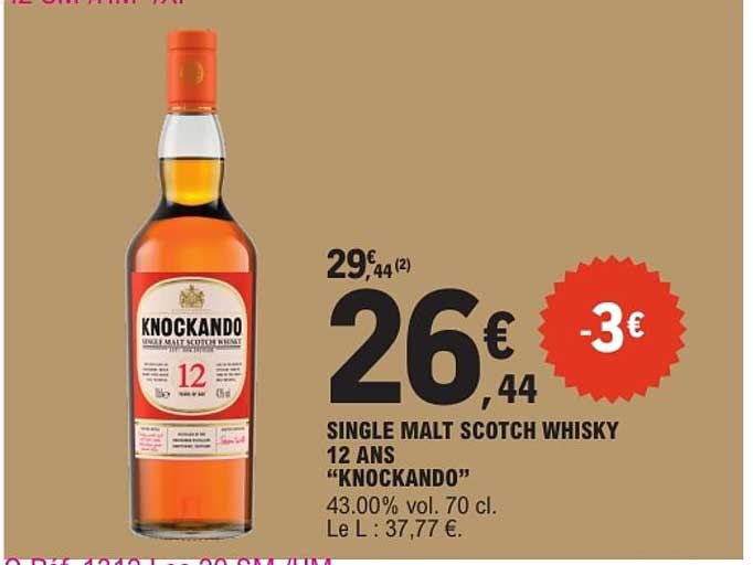 SINGLE MALT SCOTCH WHISKY 12 ANS “KNOCKANDO”