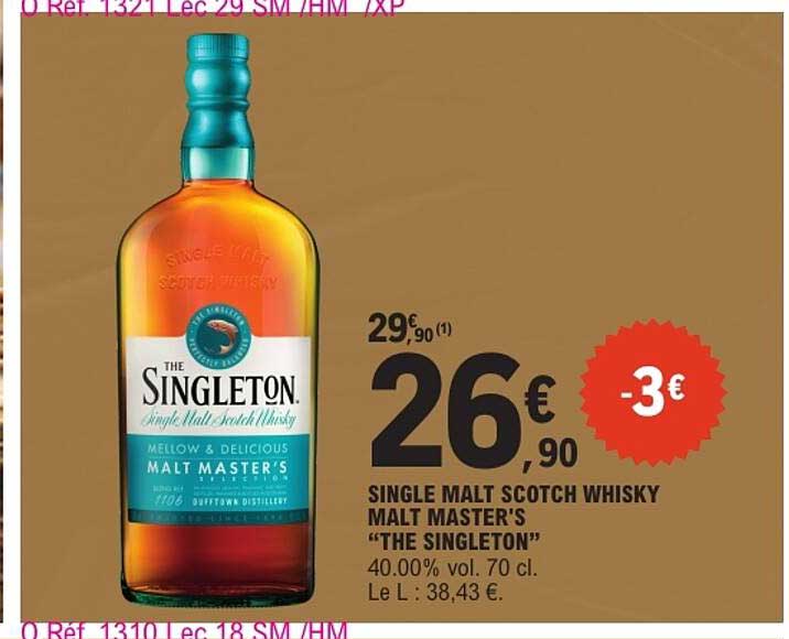 SINGLE MALT SCOTCH WHISKY MALT MASTER'S “THE SINGLETON”