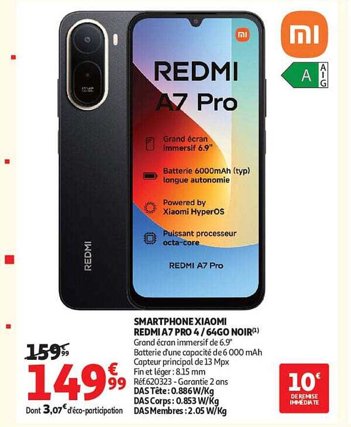 SMARTPHONE XIAOMI REDMI A7 PRO 4 / 64GO NOIR