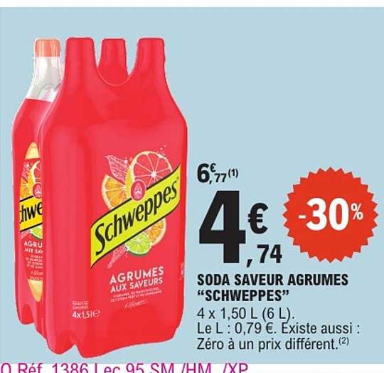 SODA SAVEUR AGRUMES "SCHWEPPES"