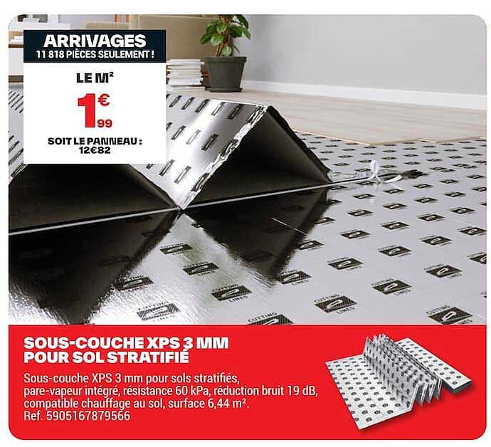 SOUS-COUCHE XPS 3 MM POUR SOL STRATIFIÉ