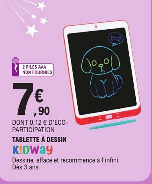 TABLETTE À DESSIN K!DWAY