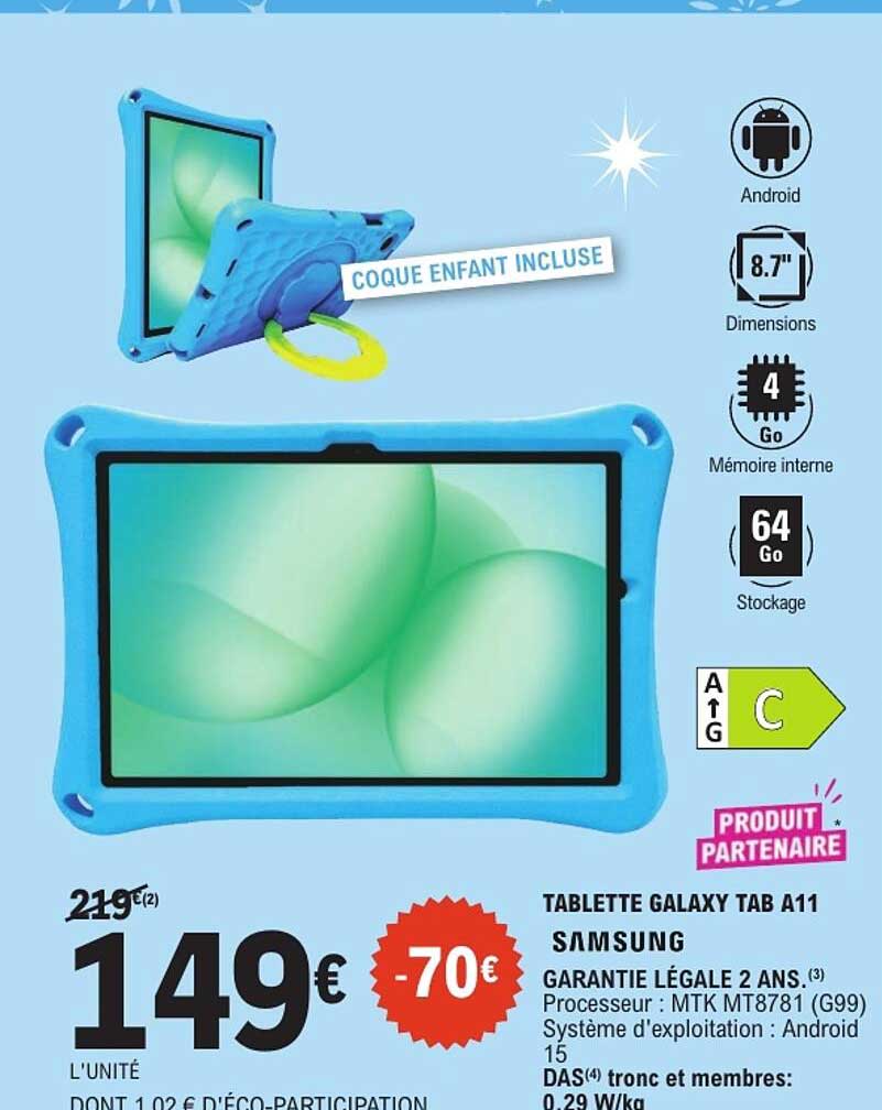 TABLETTE GALAXY TAB A11 SAMSUNG