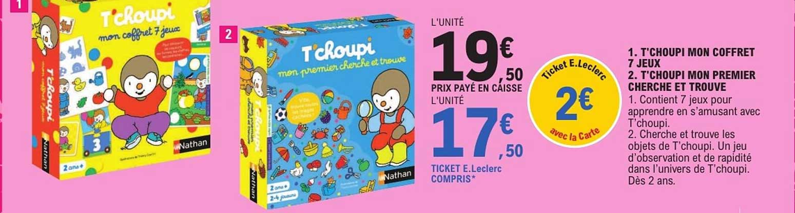 T'CHOUPI MON COFFRET 7 JEUX