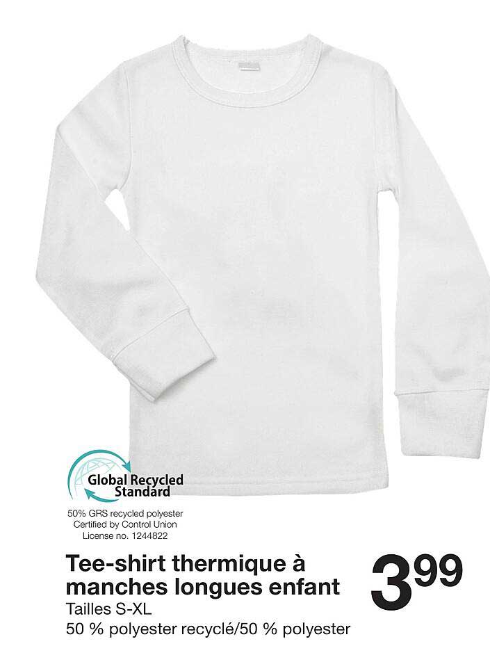 Tee-shirt thermique à manches longues enfant