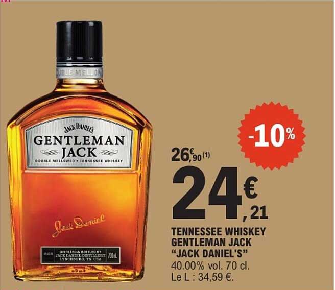 Tennessee Whiskey Gentleman Jack "Jack Daniel's"
